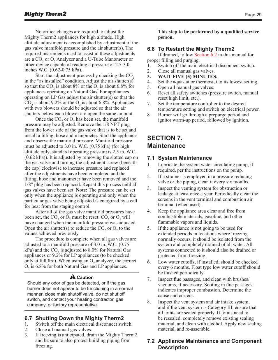 LAARS Mighty Therm2 MT2V (Sizes 500–2000 MBTU/h) - Install and Operating Manual User Manual | Page 29 / 40