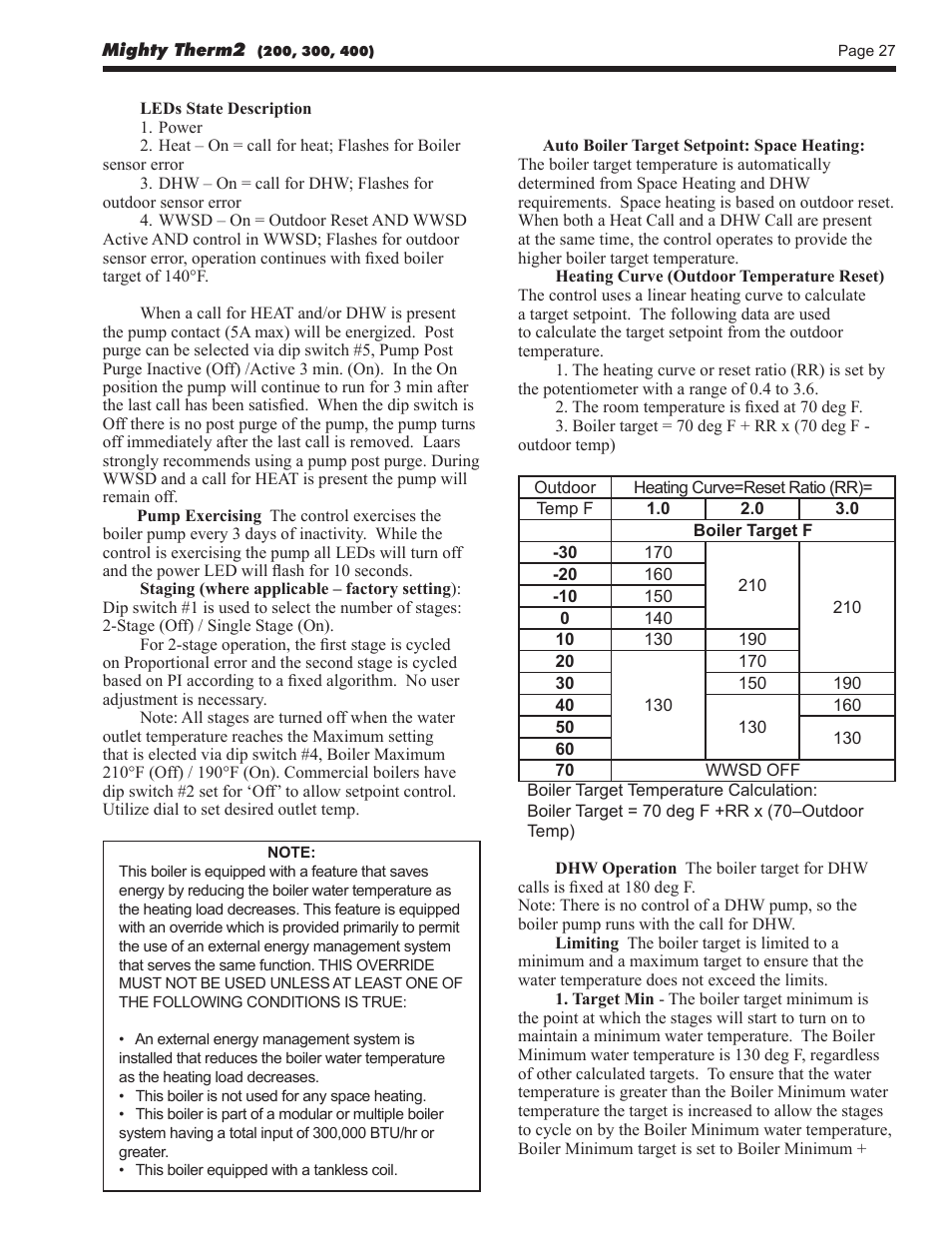 LAARS Mighty Therm2 MT2V (Sizes 200, 300, 400) - Install and Operating Manual User Manual | Page 27 / 42