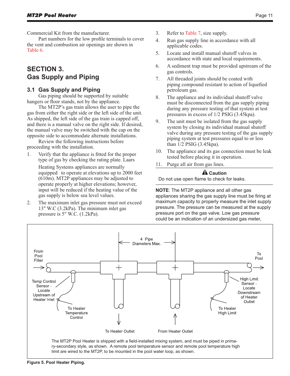 LAARS Mighty Therm2 MT2P (Sizes 500–2000 MBTU/h) - Install and Operating Manual User Manual | Page 11 / 32