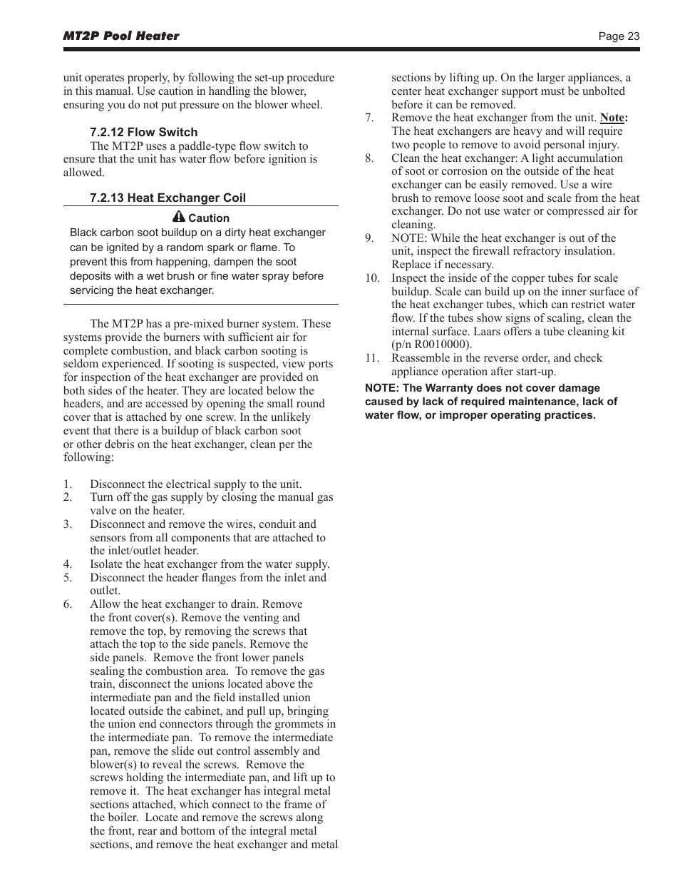 LAARS Mighty Therm2 MT2P (Sizes 500–2000 MBTU/h) - Install and Operating Manual User Manual | Page 23 / 32