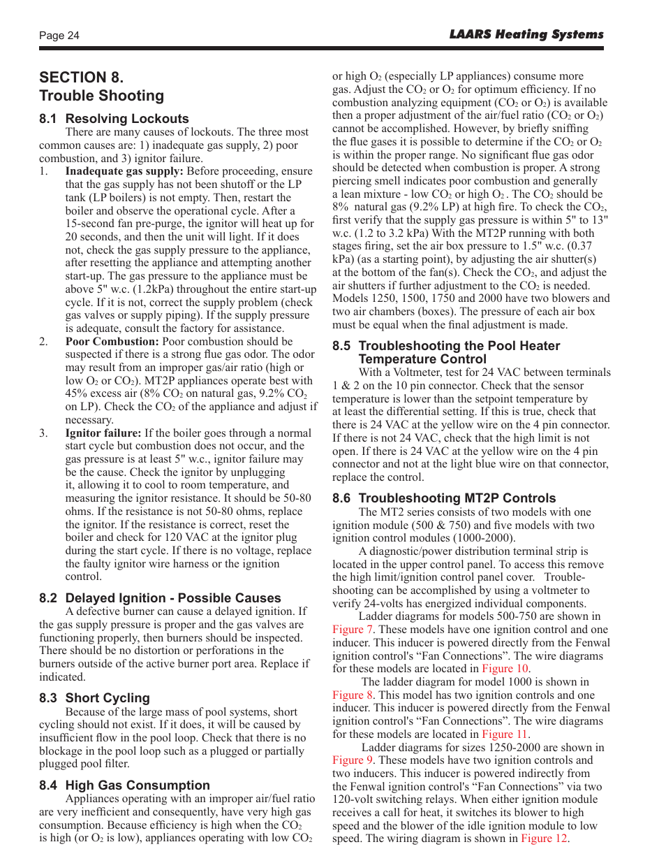 LAARS Mighty Therm2 MT2P (Sizes 500–2000 MBTU/h) - Install and Operating Manual User Manual | Page 24 / 32