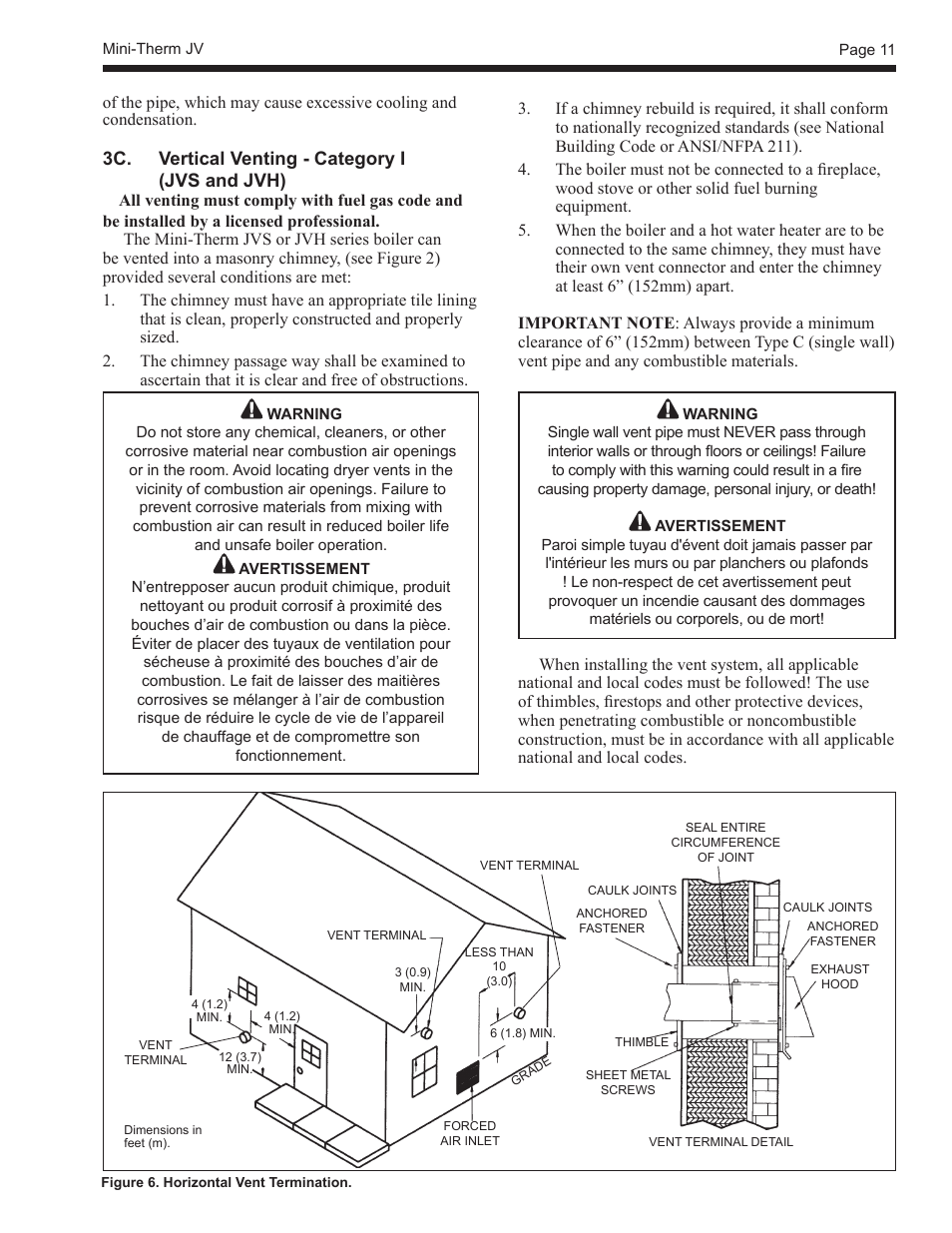 LAARS Mini-Therm JVS (Sizes 50-225) - Install and Operating Manual User Manual | Page 11 / 40