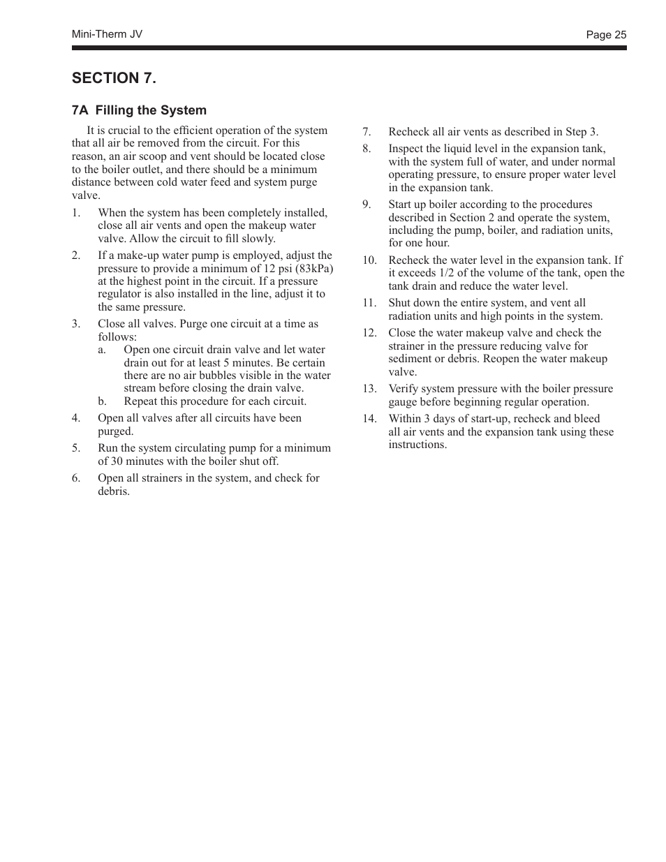 LAARS Mini-Therm JVS (Sizes 50-225) - Install and Operating Manual User Manual | Page 25 / 40