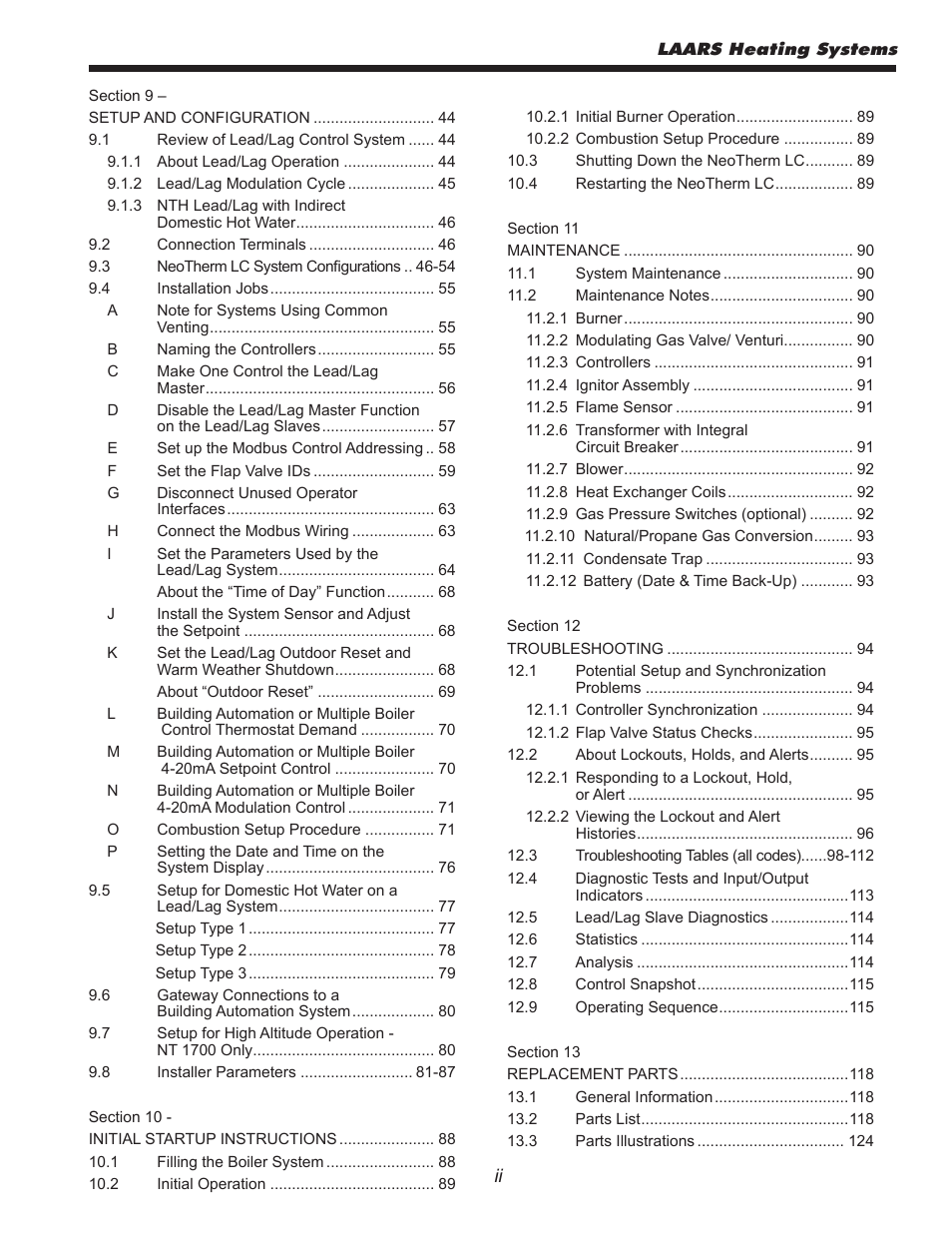 LAARS NeoTherm LC NTV1700 - Install and Operating Manual User Manual | Page 3 / 140