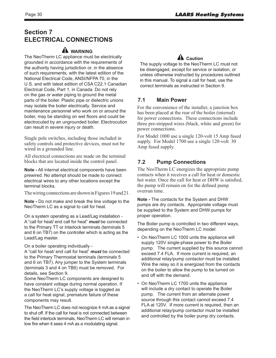 LAARS NeoTherm LC NTV1700 - Install and Operating Manual User Manual | Page 34 / 140