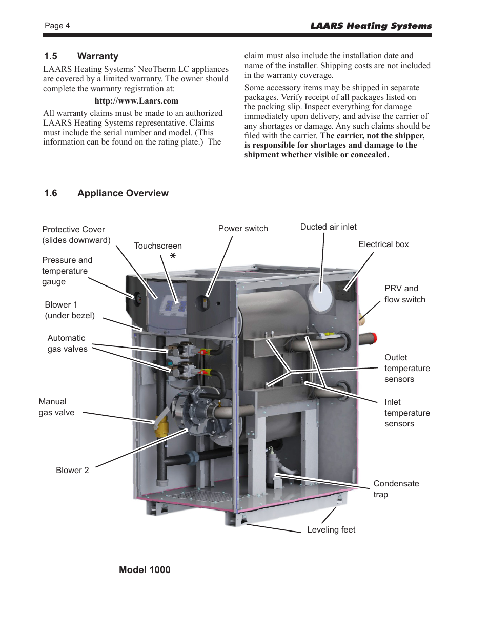 LAARS NeoTherm LC NTV1700 - Install and Operating Manual User Manual | Page 8 / 140