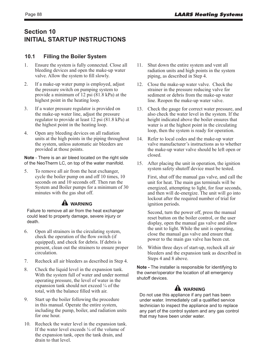 LAARS NeoTherm LC NTV1700 - Install and Operating Manual User Manual | Page 92 / 140