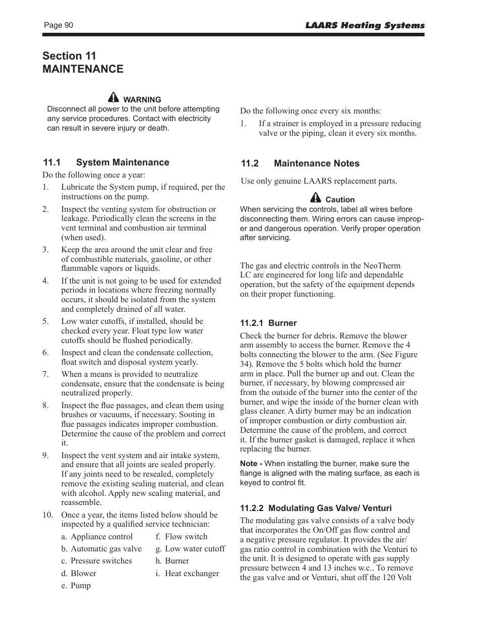 LAARS NeoTherm LC NTV1700 - Install and Operating Manual User Manual | Page 94 / 140