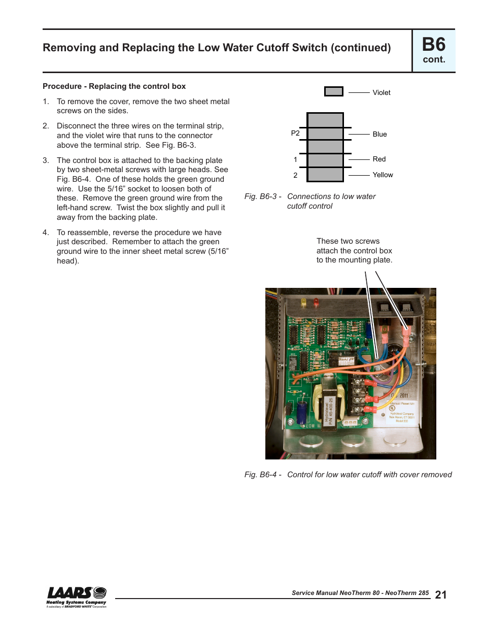 LAARS NeoTherm NTV (Sizes 150–285 MBTU/h) - Service Manual User Manual | Page 31 / 110