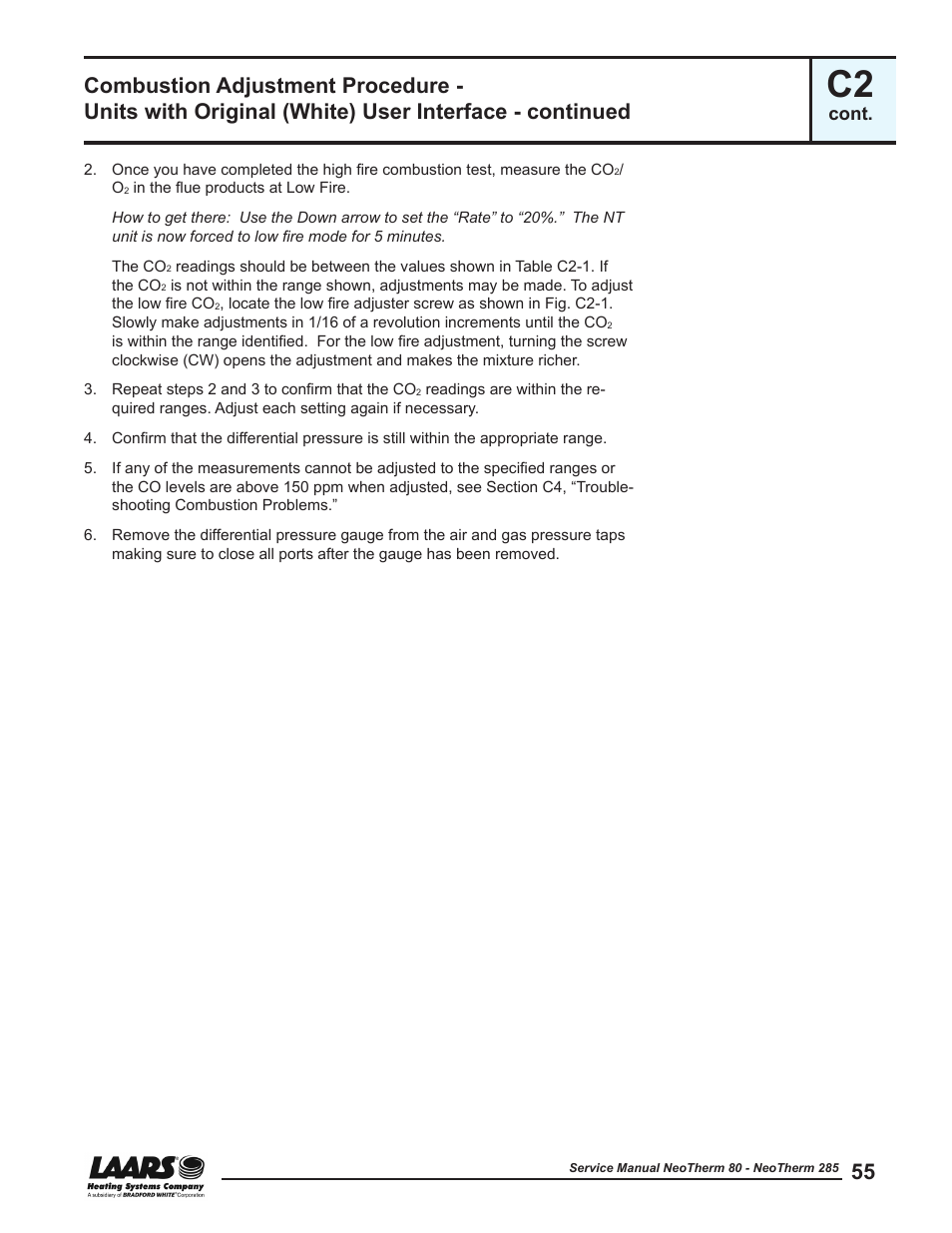 LAARS NeoTherm NTV (Sizes 150–285 MBTU/h) - Service Manual User Manual | Page 65 / 110