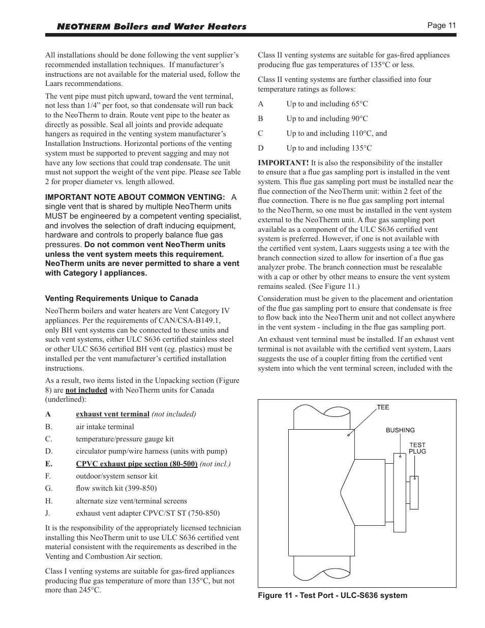 LAARS NeoTherm NTV (Sizes 150–850 MBTU/h) - Install and Operating Manual User Manual | Page 15 / 92