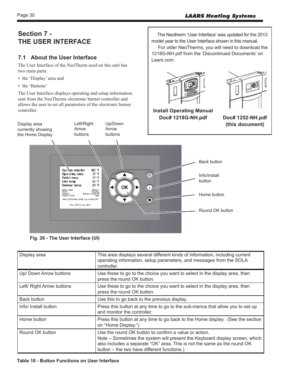 7 - the user interface | LAARS NeoTherm NTV (Sizes 150–850 MBTU/h) - Install and Operating Manual User Manual | Page 34 / 92