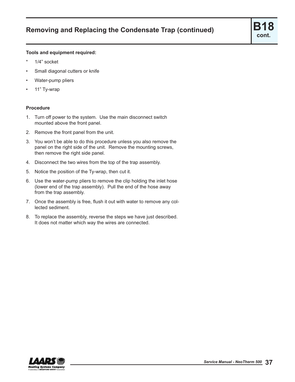 LAARS NeoTherm NTV (Sizes 399-850 MBTU/h) - Service Manual User Manual | Page 47 / 118