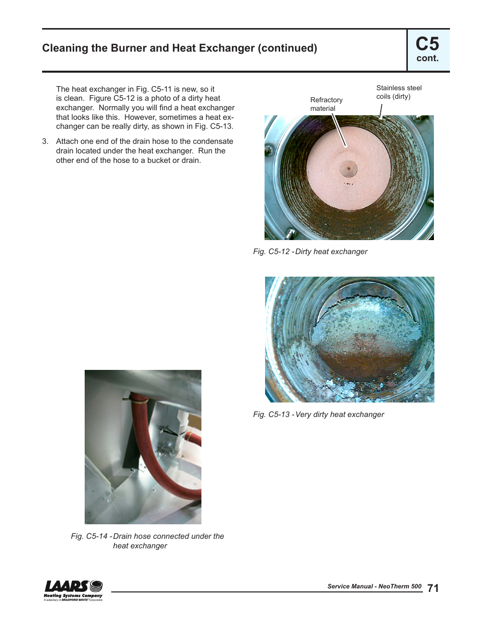 Cleaning the burner and heat exchanger (continued) | LAARS NeoTherm NTV (Sizes 399-850 MBTU/h) - Service Manual User Manual | Page 81 / 118