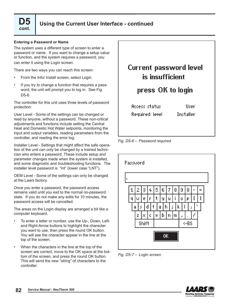 Using the current user interface - continued | LAARS NeoTherm NTV (Sizes 399-850 MBTU/h) - Service Manual User Manual | Page 92 / 118