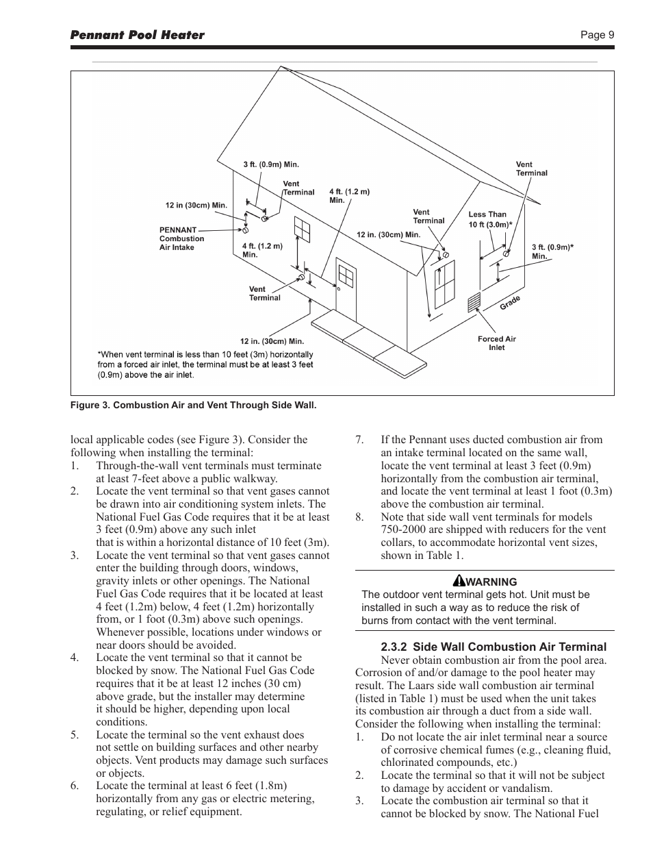 LAARS Pennant PNCP - Install and Operating Manual User Manual | Page 9 / 40