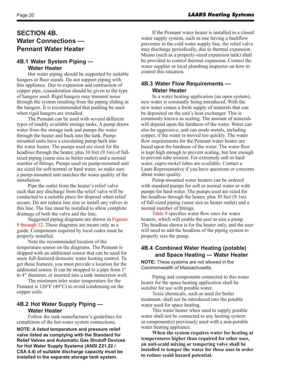 LAARS Pennant PNCV (Sizes 500-2000) - Install and Operating Manual User Manual | Page 20 / 64
