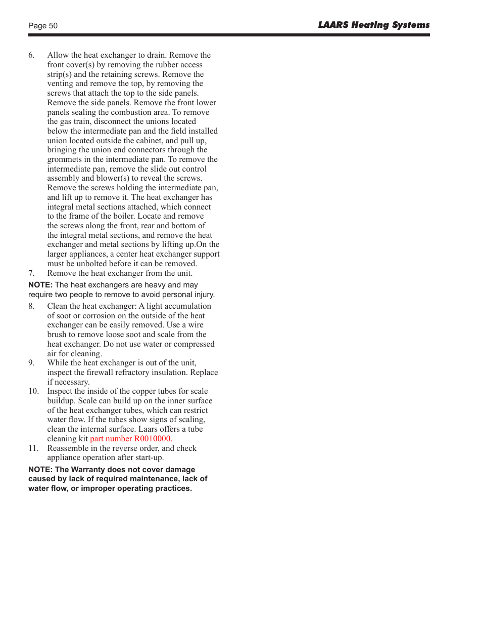 LAARS Pennant PNCV (Sizes 500-2000) - Install and Operating Manual User Manual | Page 50 / 64