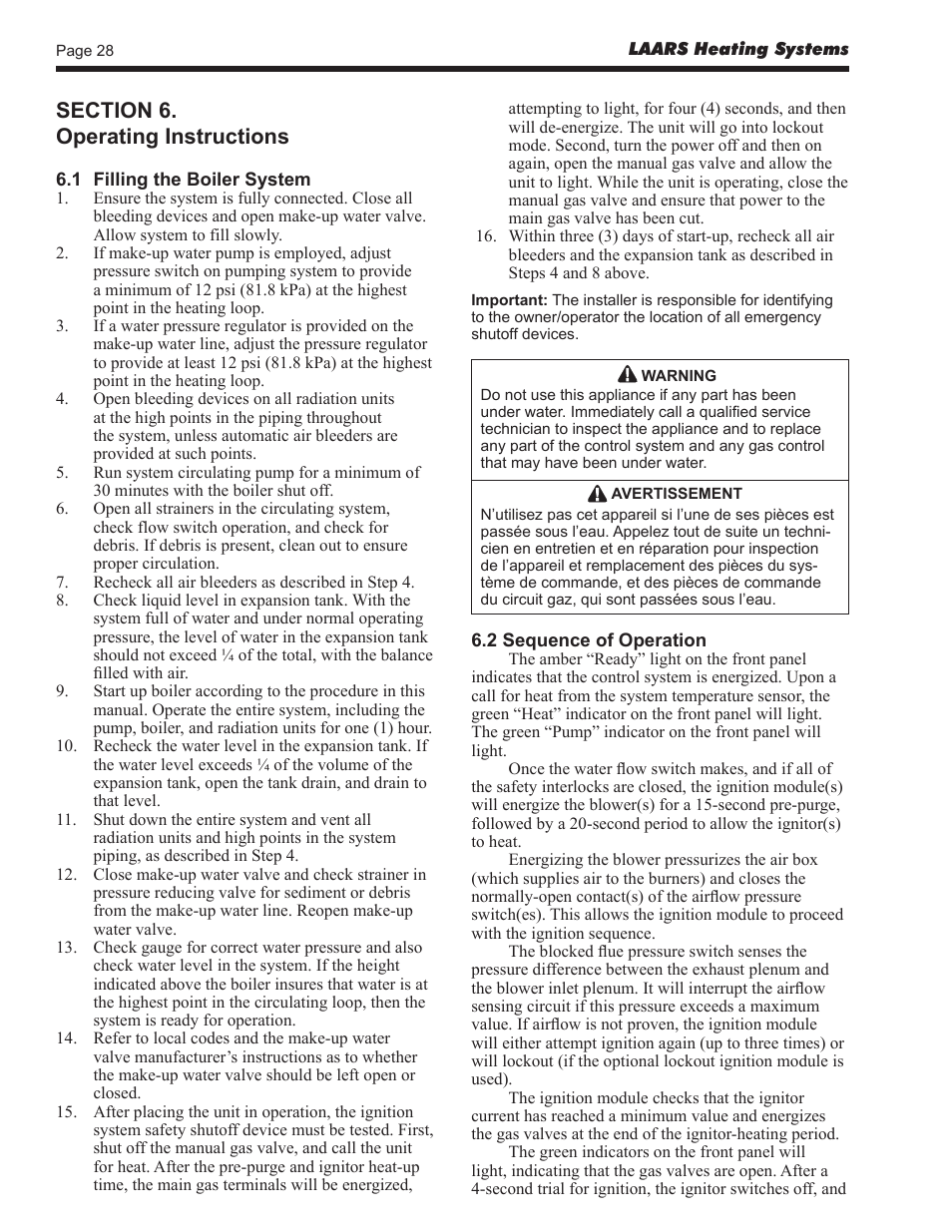 LAARS Pennant PNCV - Install and Operating Manual User Manual | Page 28 / 44