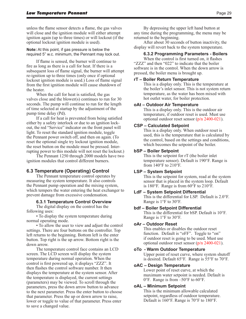 LAARS Pennant PNCV - Install and Operating Manual User Manual | Page 29 / 44