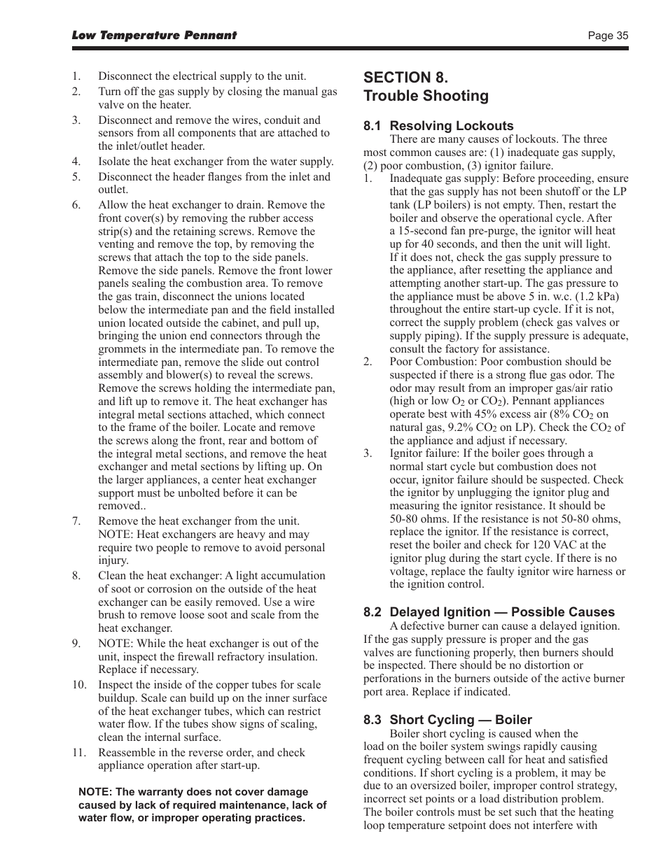 LAARS Pennant PNCV - Install and Operating Manual User Manual | Page 35 / 44