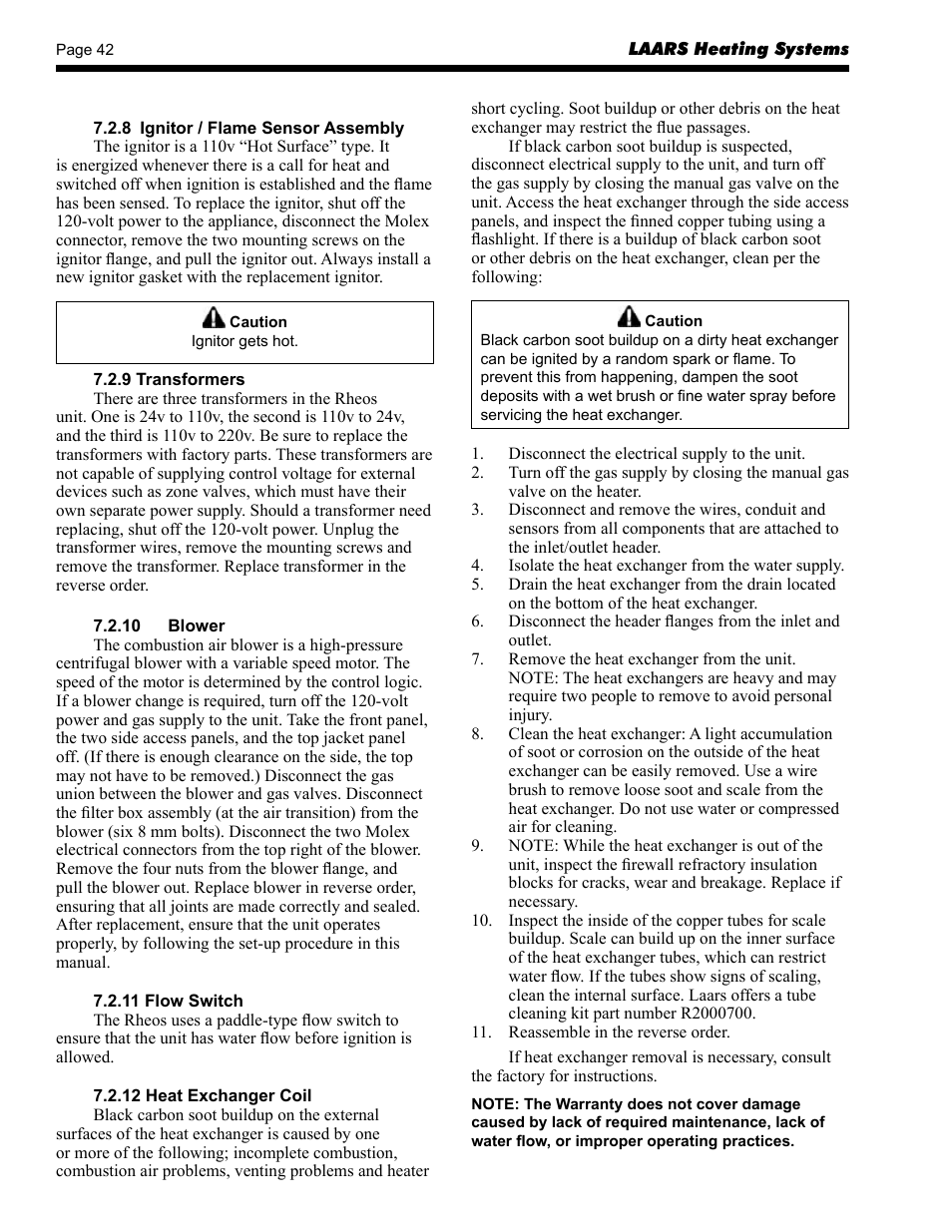 LAARS Rheos RHCV - Install and Operating Manual User Manual | Page 42 / 60