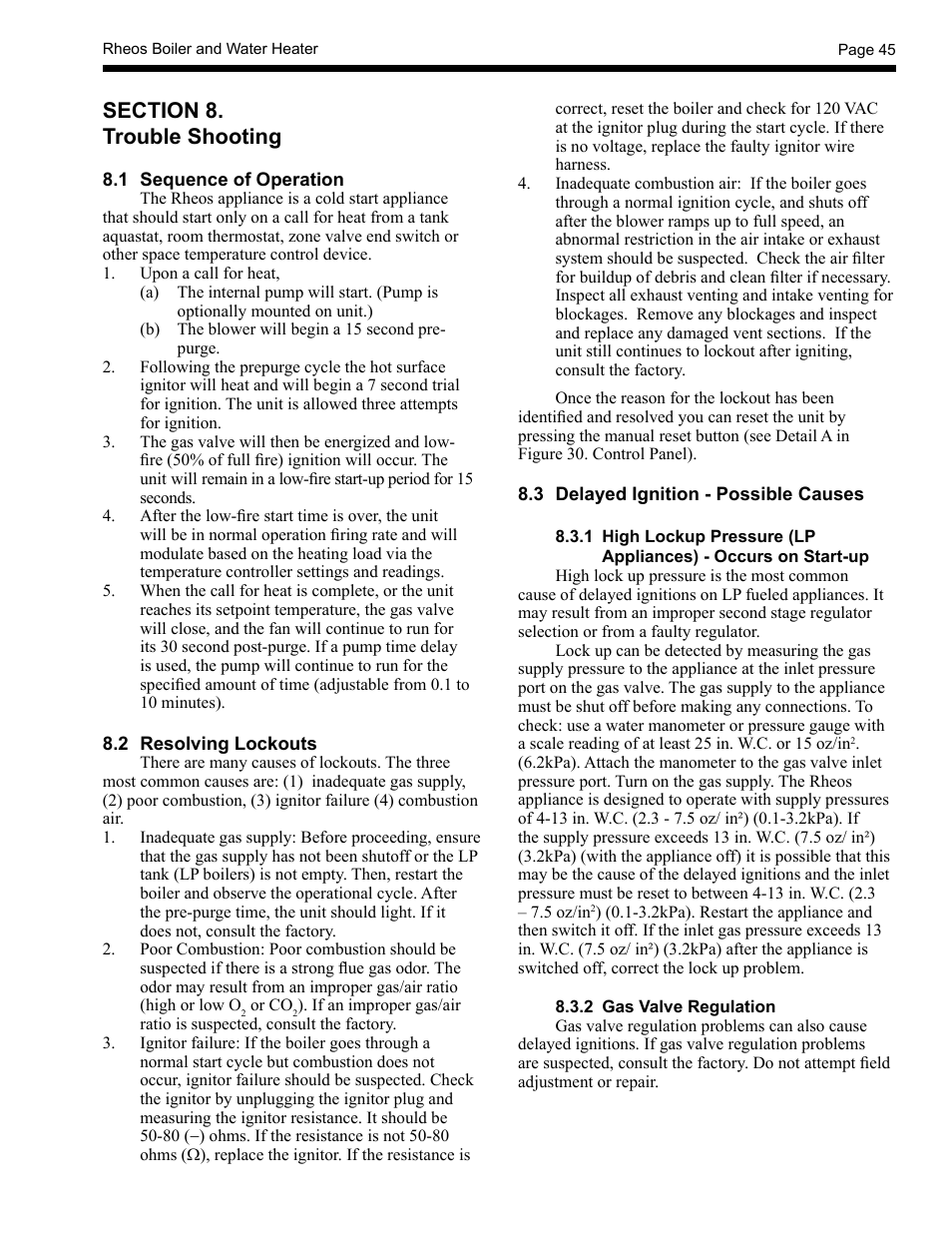 LAARS Rheos RHCV - Install and Operating Manual User Manual | Page 45 / 60