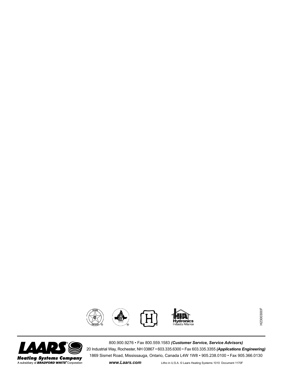 LAARS Rheos RHCV - Install and Operating Manual User Manual | Page 60 / 60