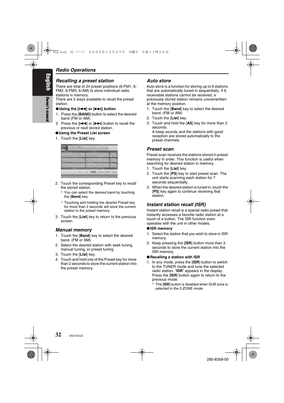 English | Clarion VRX765VD User Manual | Page 30 / 75