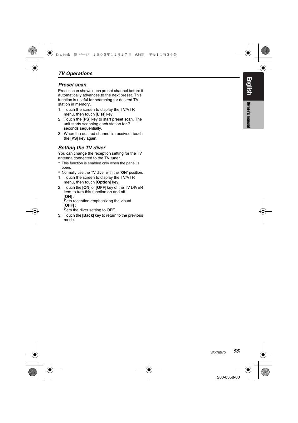 English | Clarion VRX765VD User Manual | Page 53 / 75