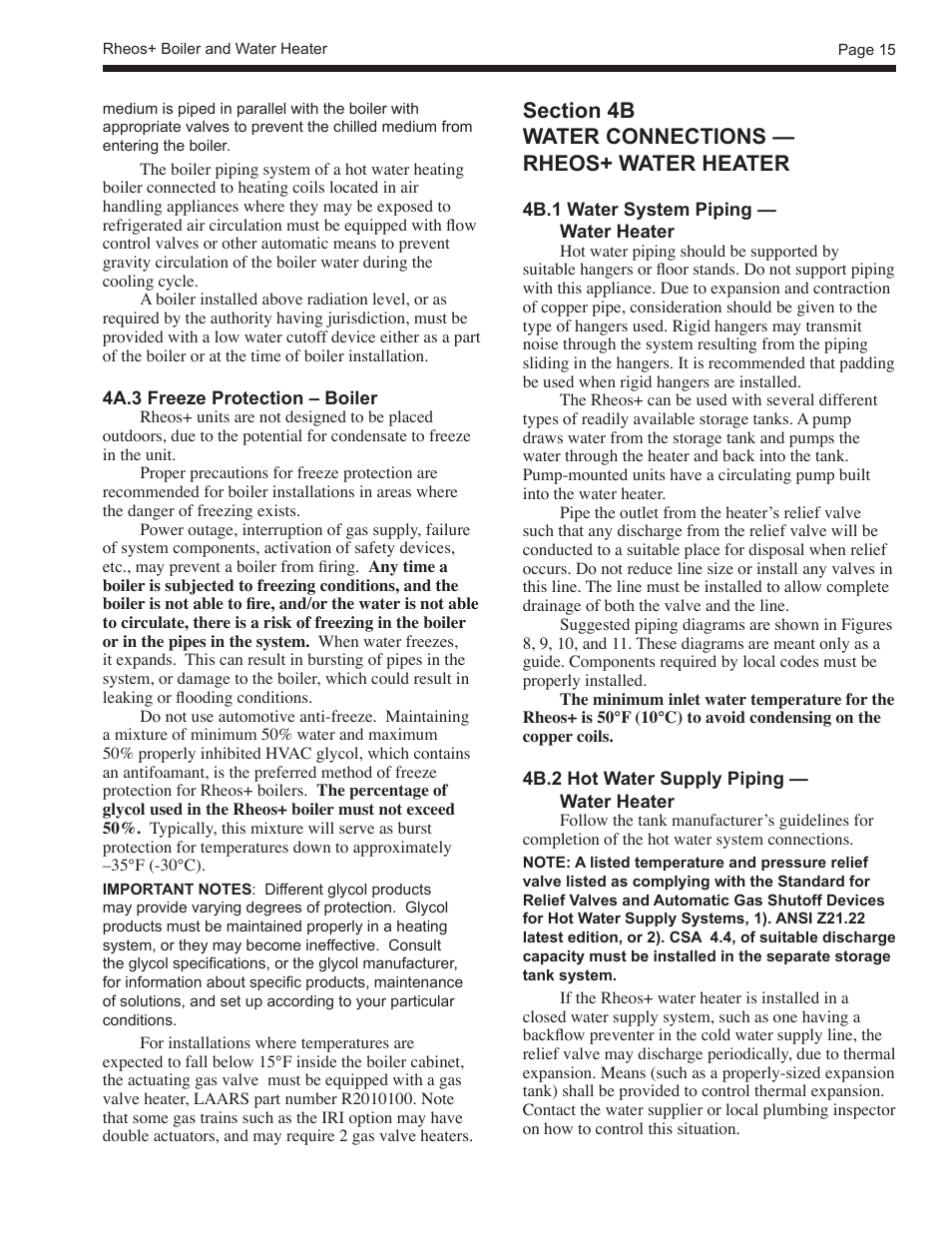 LAARS Rheos+ RHHV - Install and Operating Manual User Manual | Page 16 / 57