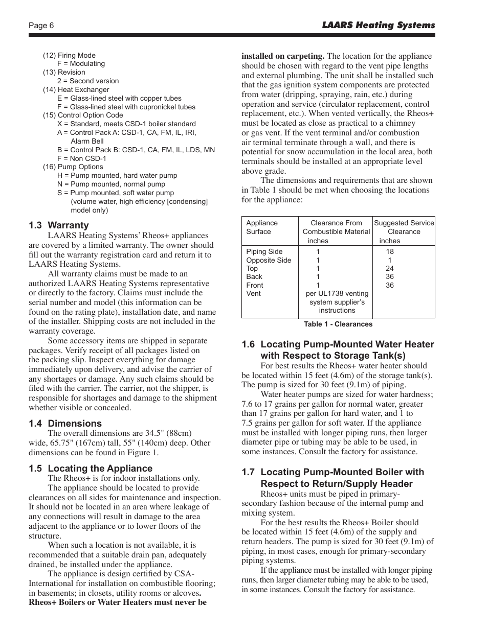 LAARS Rheos+ RHHV - Install and Operating Manual User Manual | Page 7 / 57