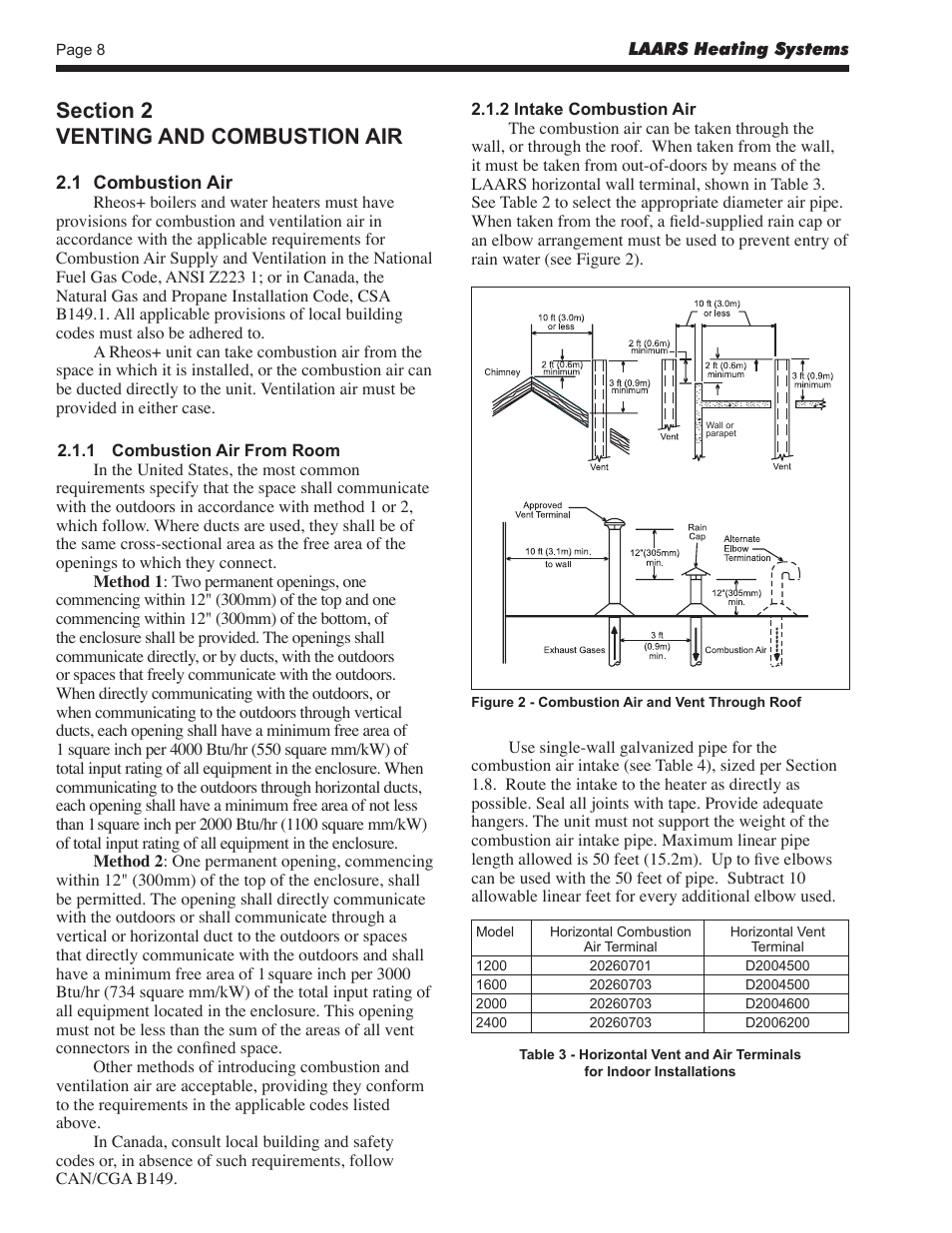 LAARS Rheos+ RHHV - Install and Operating Manual User Manual | Page 9 / 57