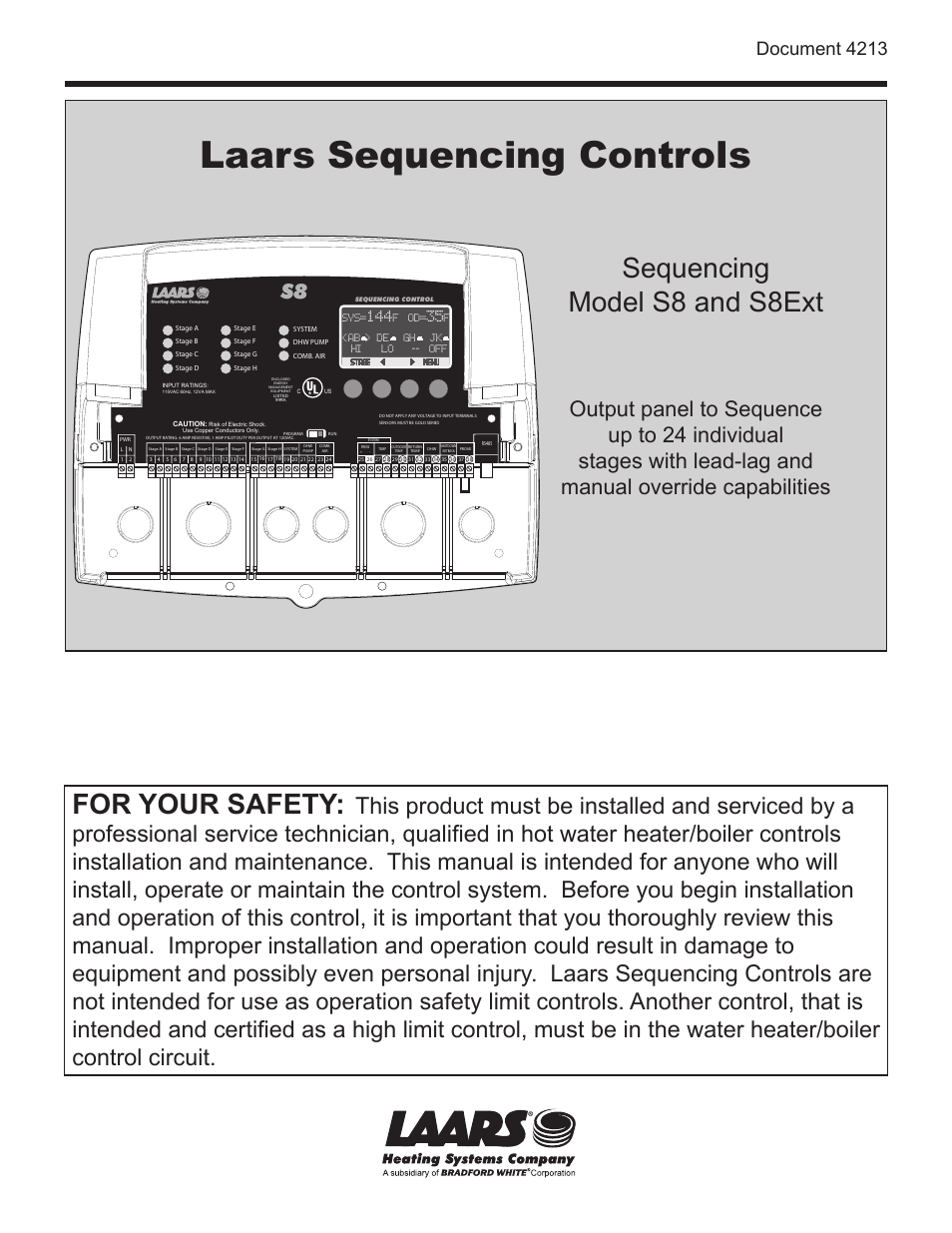 LAARS S8Ext - Installation Manual User Manual | 36 pages