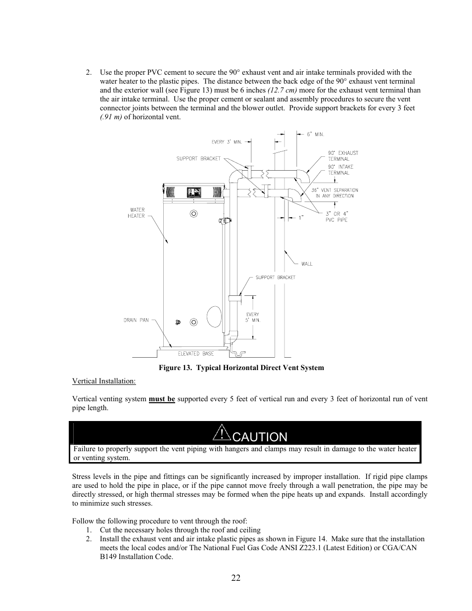 Caution | LAARS U.H.E. - Installation Manual User Manual | Page 22 / 48