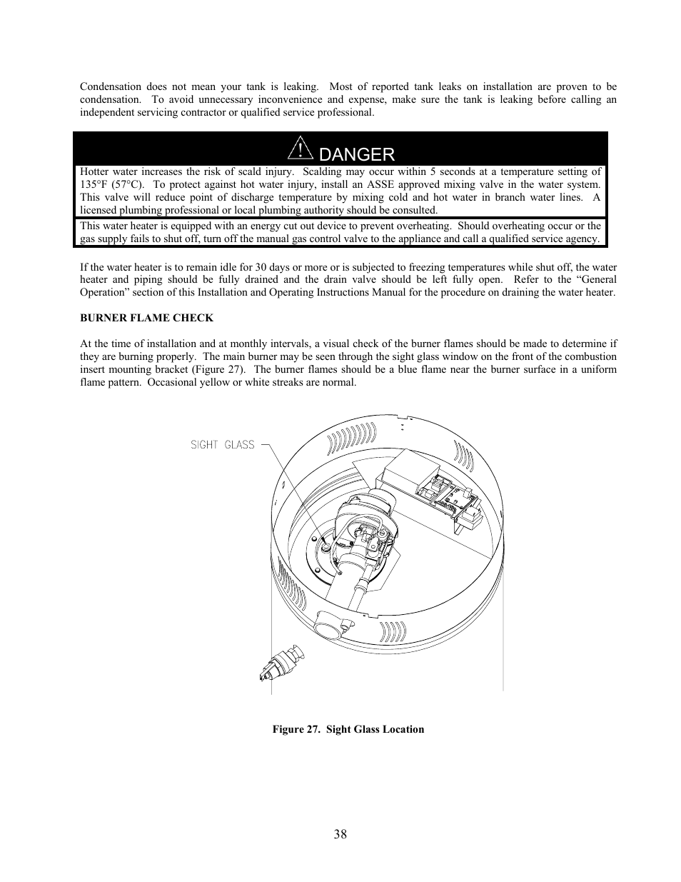 Danger | LAARS U.H.E. - Installation Manual User Manual | Page 38 / 48