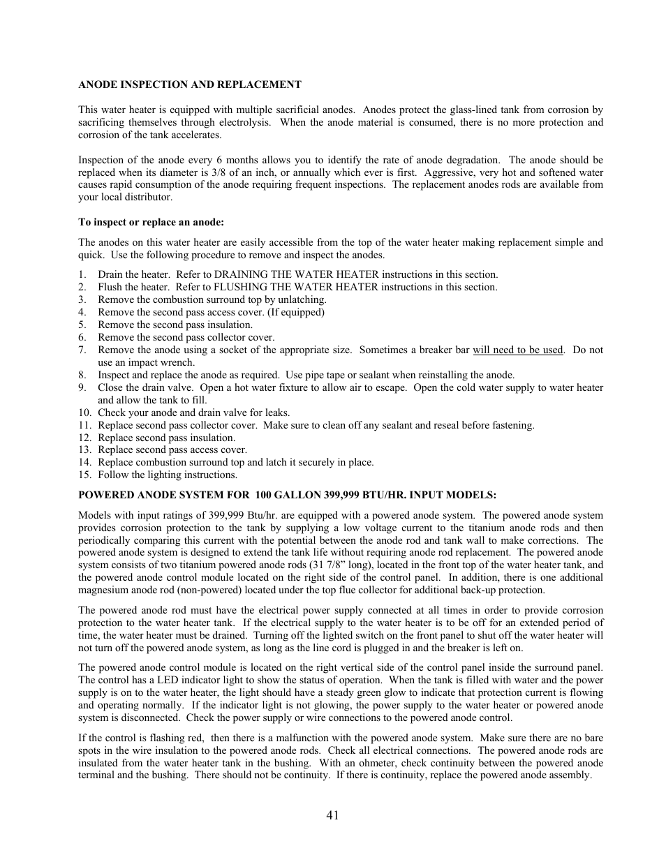 LAARS U.H.E. - Installation Manual User Manual | Page 41 / 48