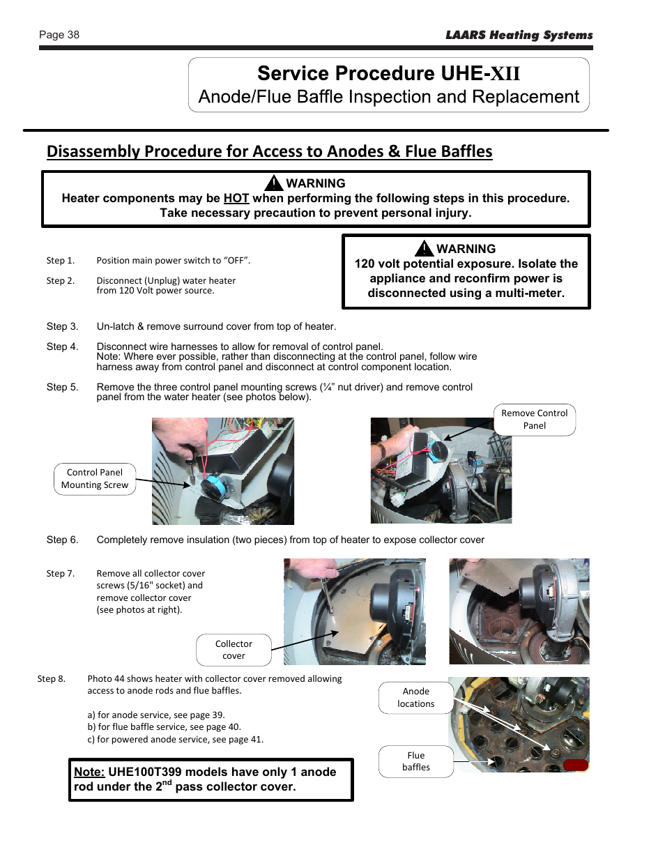 LAARS U.H.E. - Service Manual User Manual | Page 38 / 48