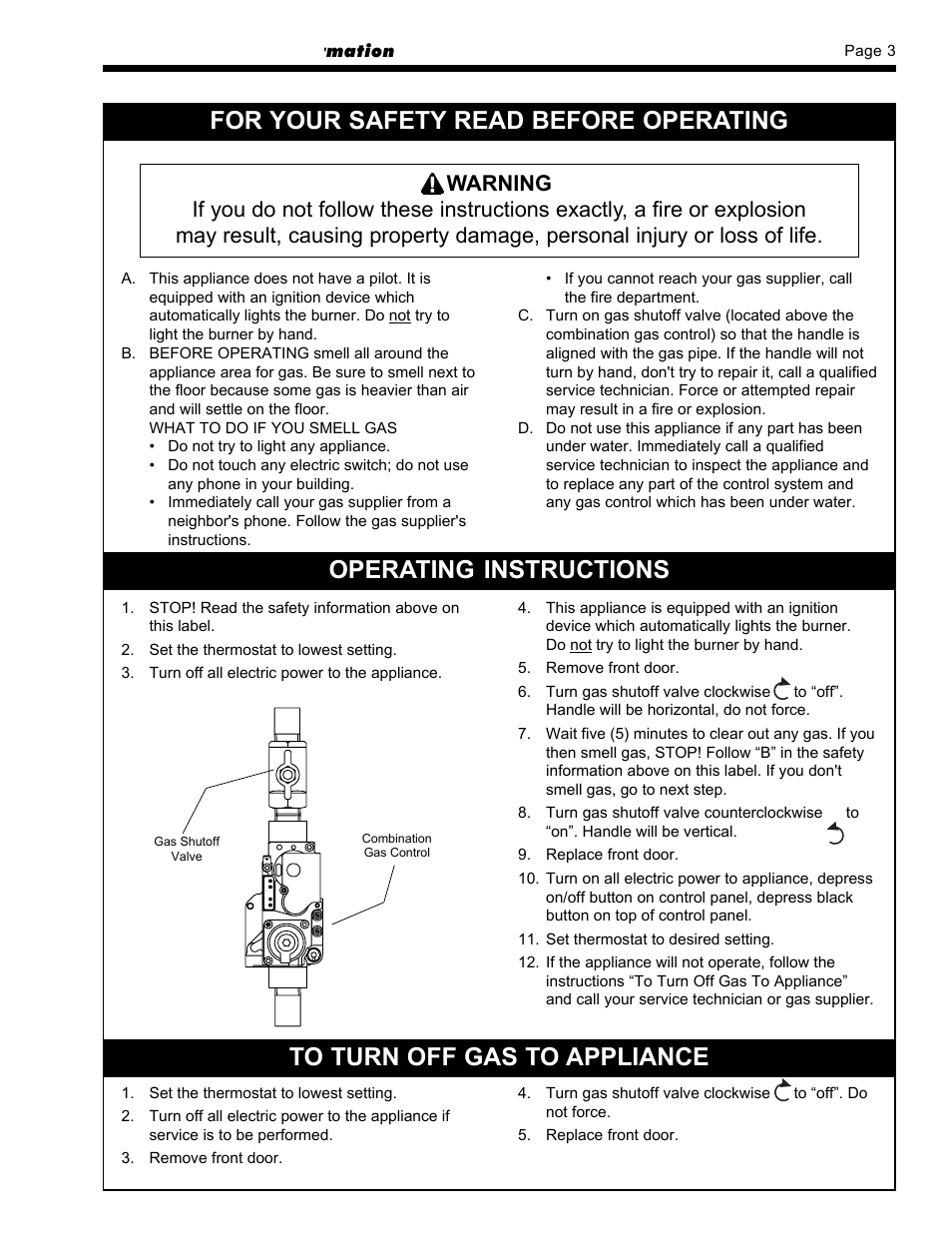 For your safety read before operating, Operating instructions | LAARS EDN Series - Users Manual User Manual | Page 3 / 8
