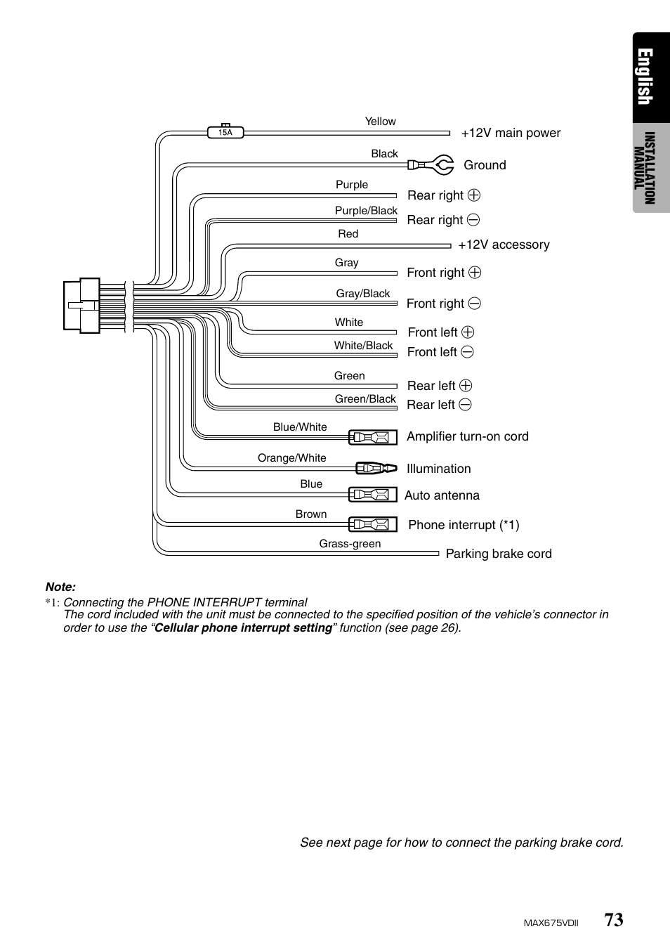 English | Clarion MAX675VDII User Manual | Page 69 / 72