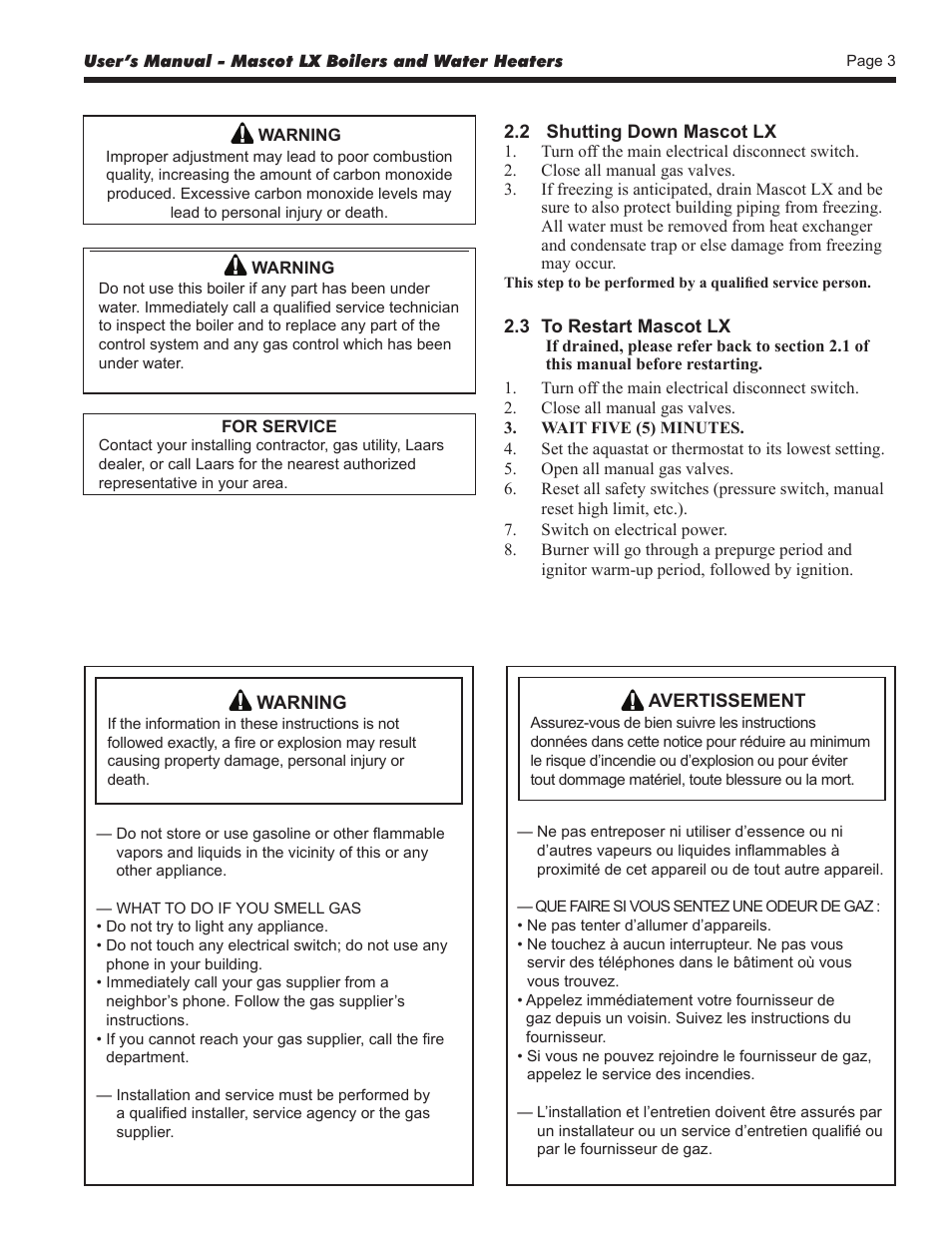 LAARS Mascot LX MLXC 175 MBH - Users Manual User Manual | Page 5 / 8