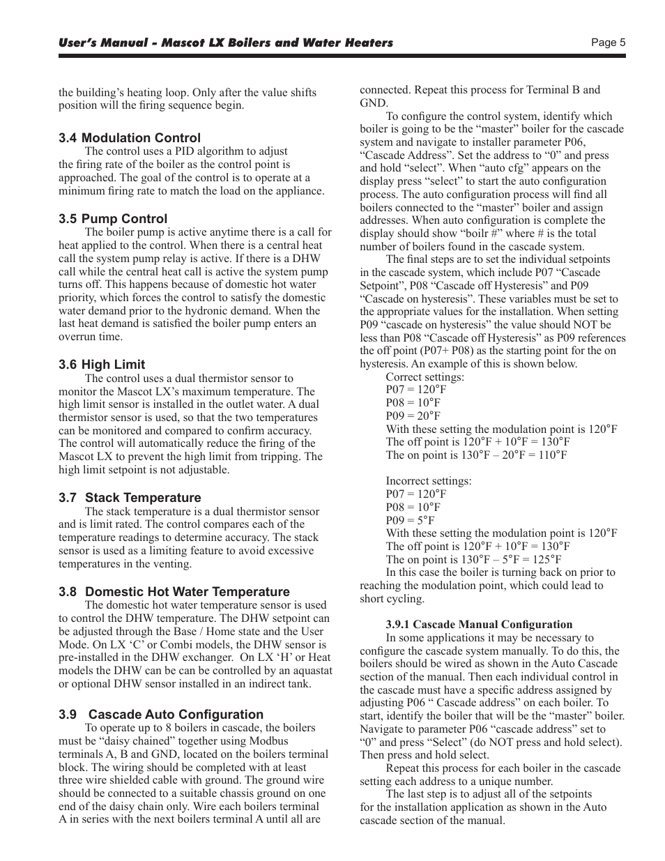 LAARS Mascot LX MLXC 175 MBH - Users Manual User Manual | Page 7 / 8
