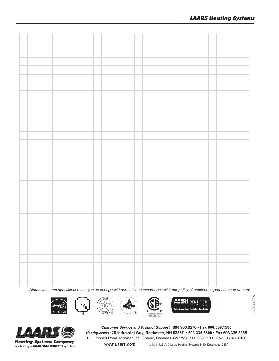 Laars heating systems | LAARS Mascot LX MLXC 175 MBH - Users Manual User Manual | Page 8 / 8