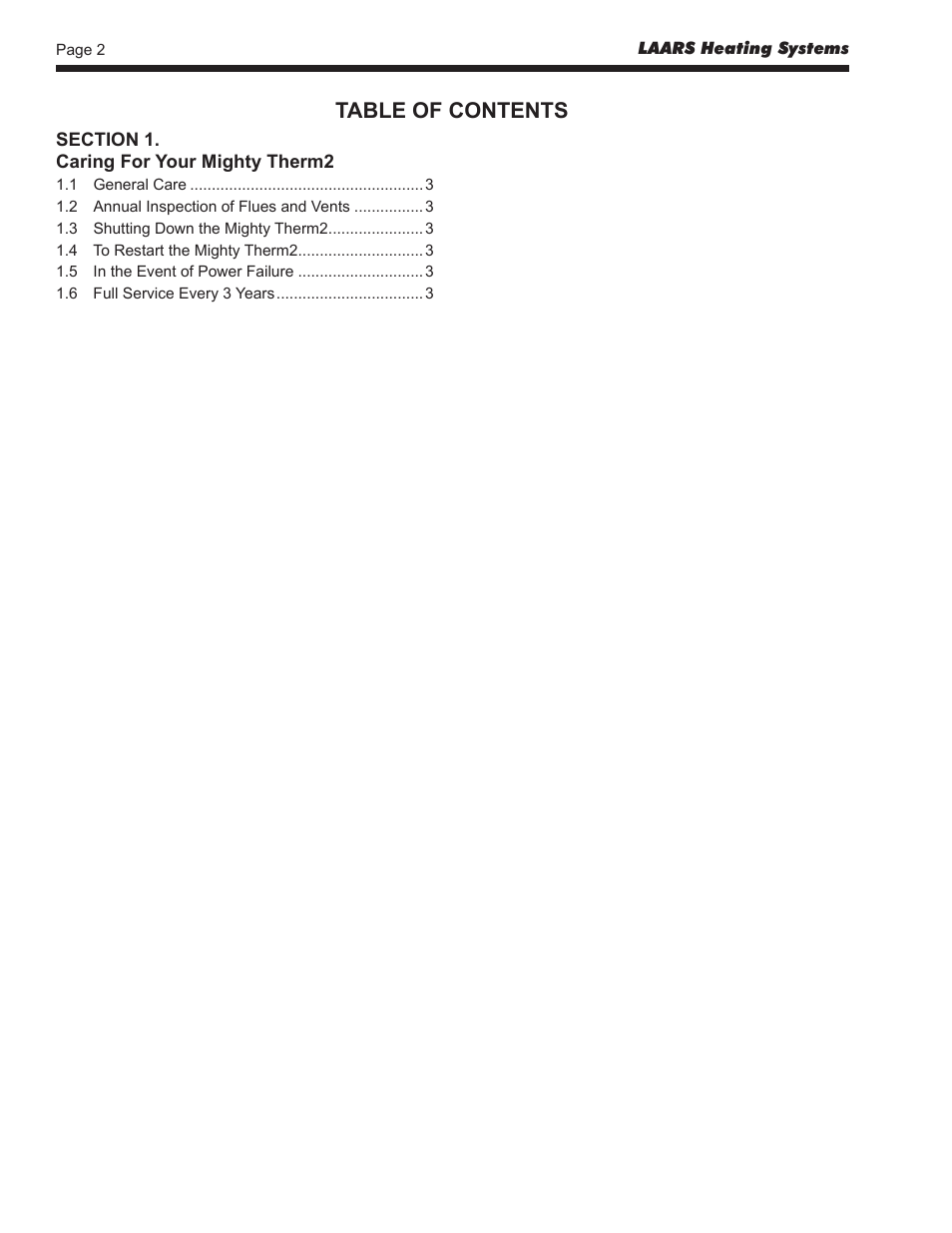 LAARS Mighty Therm2 MT2H (Sizes 200, 300, 400) - Users Manual User Manual | Page 2 / 4