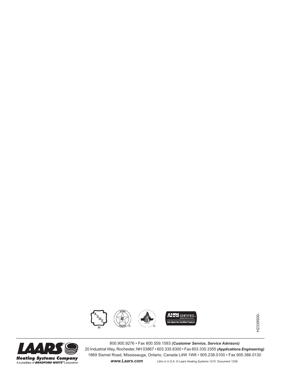 LAARS Mighty Therm2 MT2H (Sizes 200, 300, 400) - Users Manual User Manual | Page 4 / 4