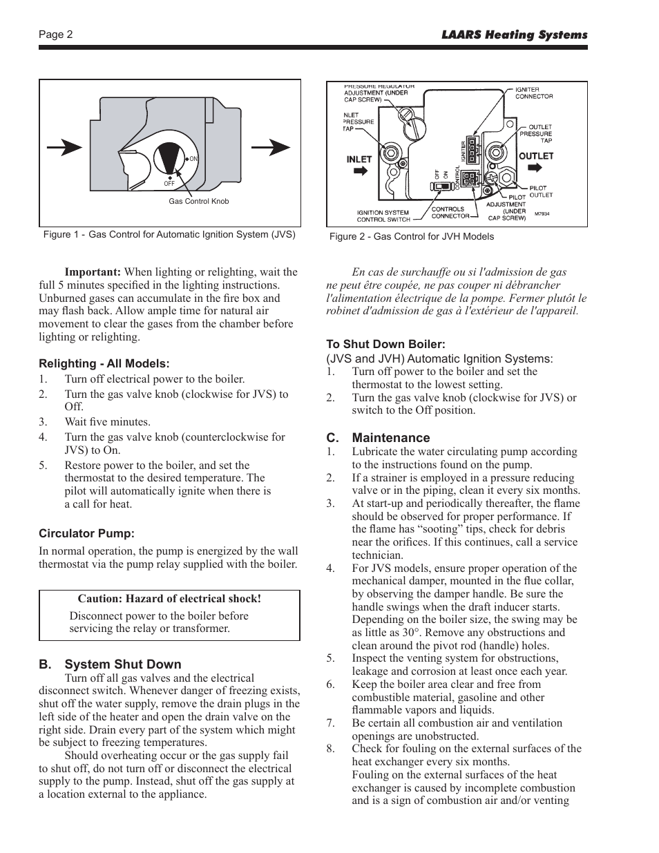 LAARS Mini-Therm JVS (Sizes 50-225) - Users Manual User Manual | Page 2 / 4