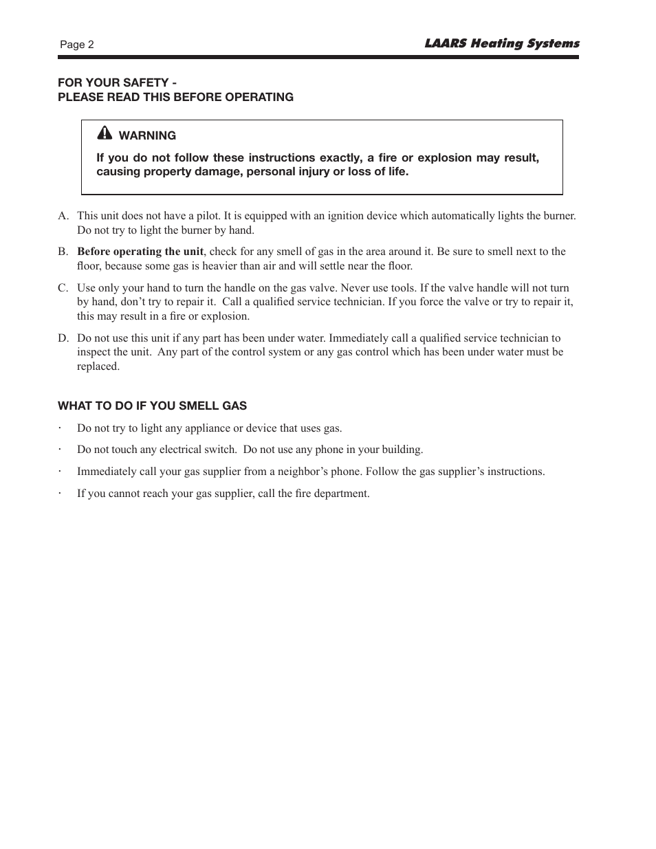 LAARS NeoTherm LC NTV1700 - Users Manual User Manual | Page 4 / 12