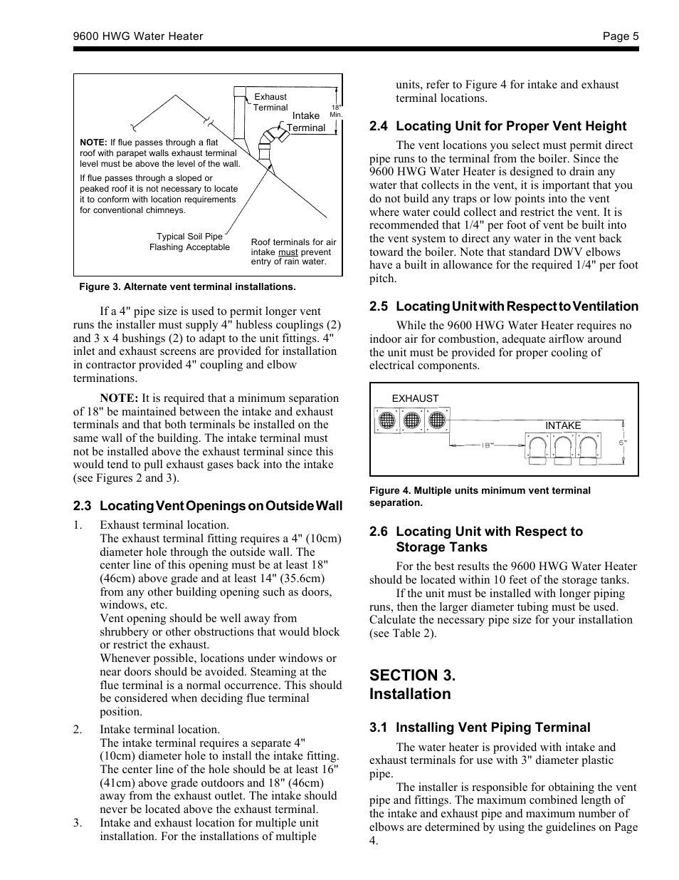 LAARS HWG-M2-250 - Installation, Operation and Maintenance Instructions User Manual | Page 5 / 20