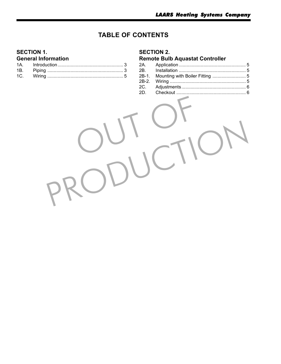 Out of production | LAARS DuraFlow - Installation, Operation and Maintenance Instructions User Manual | Page 2 / 8