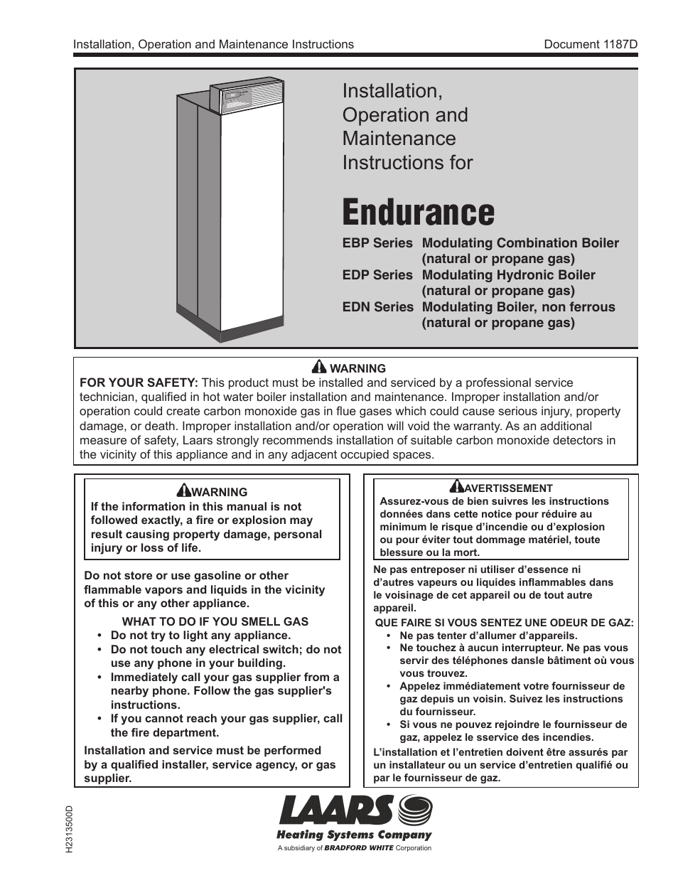 LAARS EDN Series - Installation, Operation and Maintenance Instructions User Manual | 40 pages